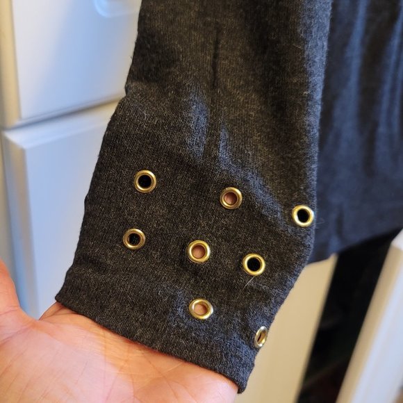 Belle by Belldini Grey Long Sleeve Cowl Neck Tunic - Picture 6 of 9